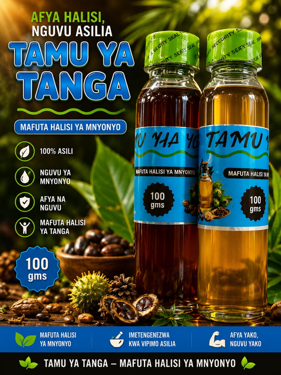MAFUTA YA MNYONYO, TAMU YA TANGA DELIVERIES.