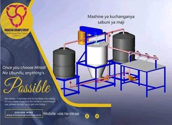 Mashine ya Kuchanganya na Kutengeneza Sabuni ya Maji (Liquid Soap Mixer & Filling Machine)