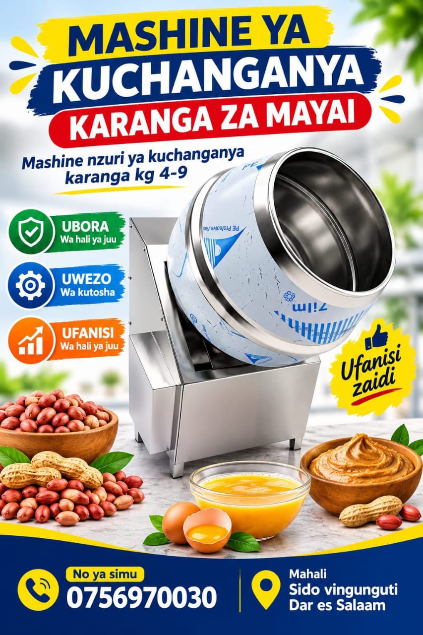 Mashine ya Kuchanganya Karanga za Mayai (Peanut Coating & Mixing Machine)
