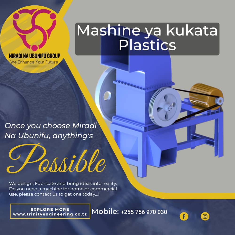 Mashine ya Kukata na Kusaga Plastiki (Plastic Crusher / Shredder)